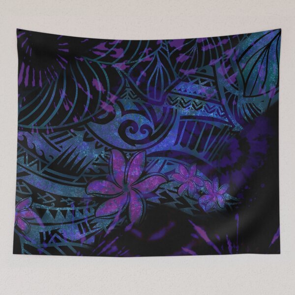 Item preview, Midnight Blue Splash of Tie Dye Samoan tribal dress 5515 designed and sold by sunnthreads.