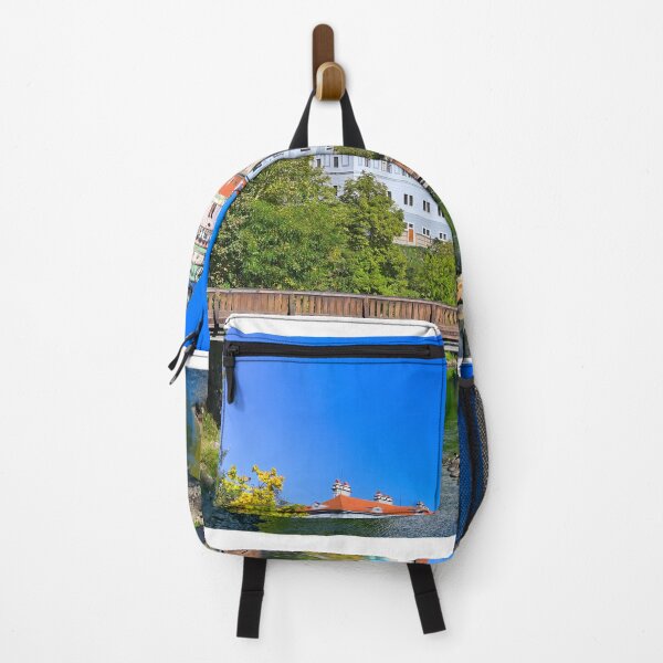 Item preview, Cesky Krumlov castle tower and the Vltava River, autumn season designed and sold by goceris.