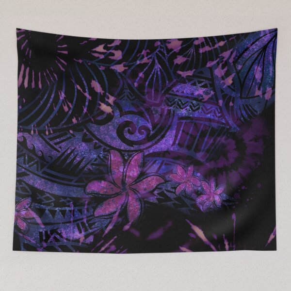 Item preview, Midnight Purple Splash of Tie Dye Samoan tribal dress 5516 designed and sold by sunnthreads.