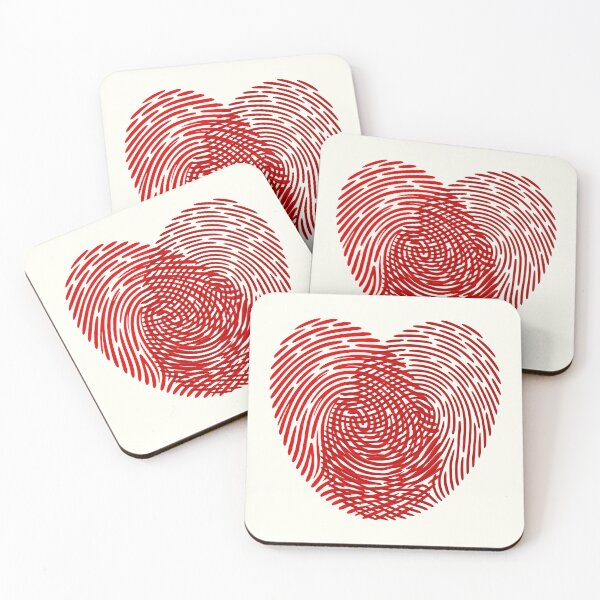 Item preview, Red Fingerprints Heart designed and sold by Jeallan Designs.