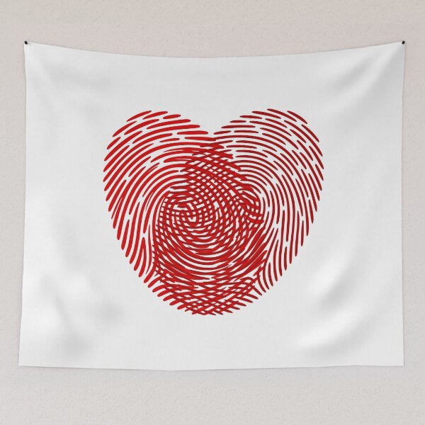 Item preview, Red Fingerprints Heart designed and sold by Jeallan Designs.