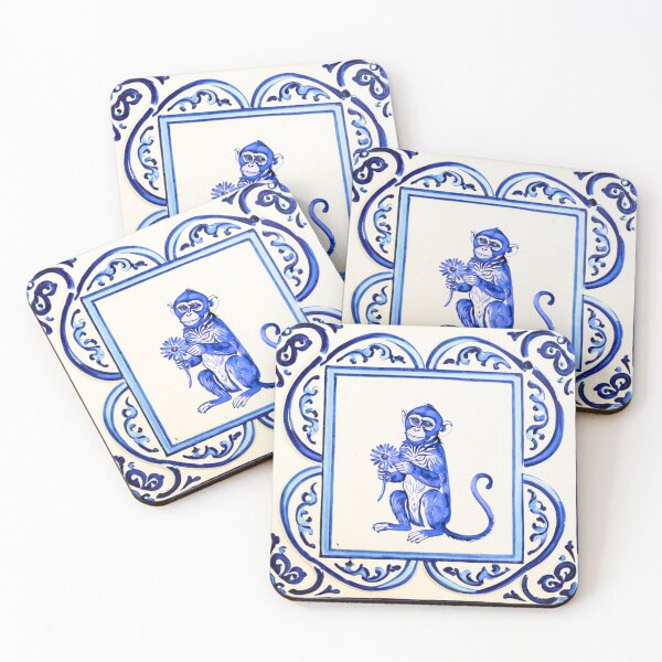 Item preview, Blue Monkey Tile designed and sold by Kiki-Hes.