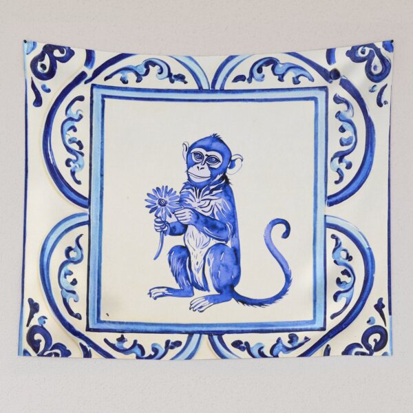 Item preview, Blue Monkey Tile designed and sold by Kiki-Hes.