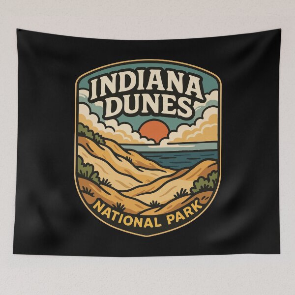 Item preview, Indiana Dunes National Park Retro Travel designed and sold by TomFrontierArt.