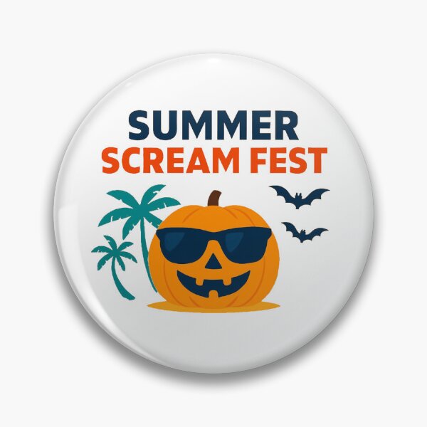 Item preview, Summer Scream Fest – Funny Halloween Beach Pumpkin designed and sold by RuweisVibes.