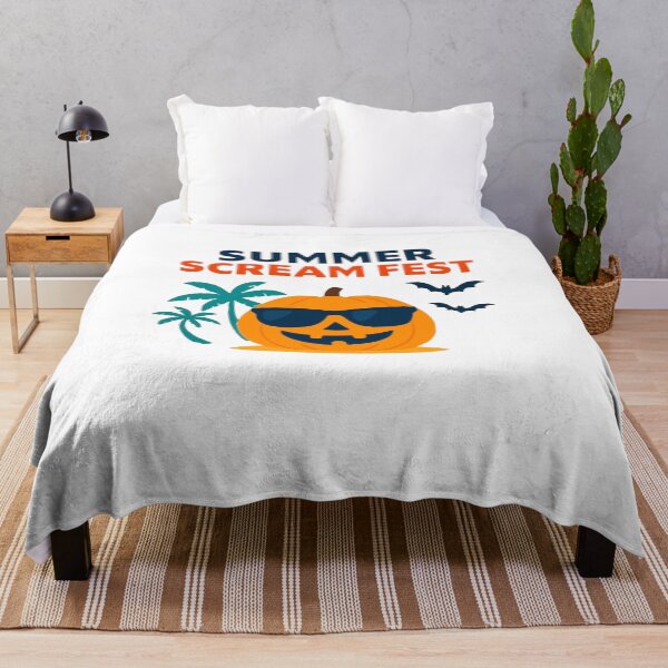 Item preview, Summer Scream Fest – Funny Halloween Beach Pumpkin designed and sold by RuweisVibes.