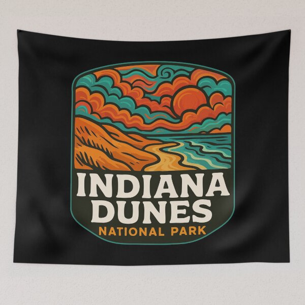 Item preview, Indiana Dunes National Park Retro designed and sold by TomFrontierArt.