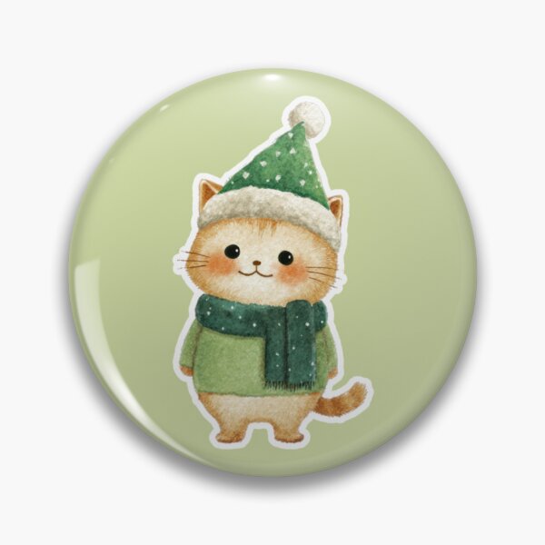Item preview, Christmas cuteness - kawaii kitty designed and sold by ElixirCraft.