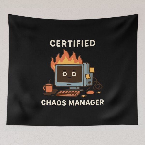 Item preview, Certified Chaos Manager  – Office Humor designed and sold by TrashNegativity.