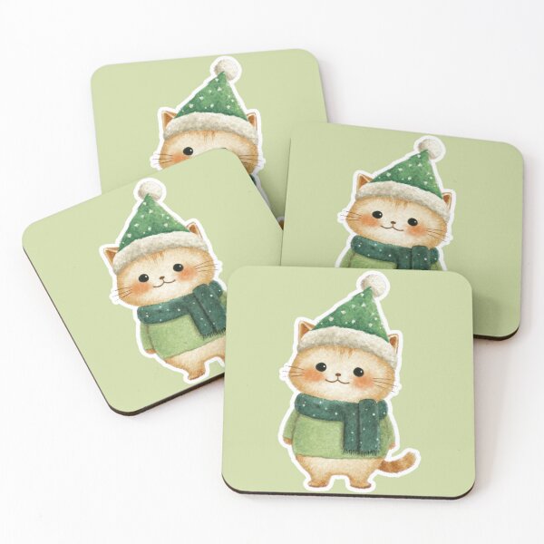 Item preview, Christmas cuteness - kawaii kitty designed and sold by ElixirCraft.