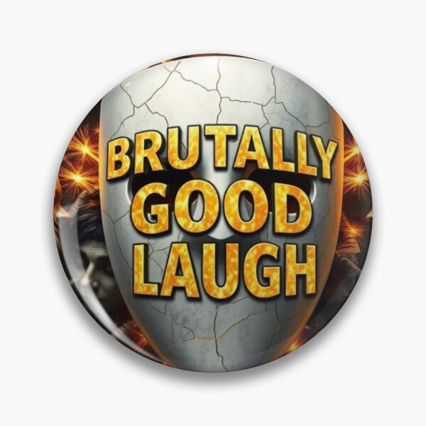 Item preview, Brutally Good Laugh – Golden Comedy Mask Emblem Sticker designed and sold by Imaginarium of Chaos falcon88 .
