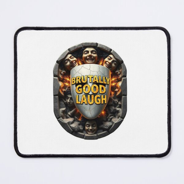 Item preview, Brutally Good Laugh – Golden Comedy Mask Emblem Sticker designed and sold by Imaginarium of Chaos falcon88 .