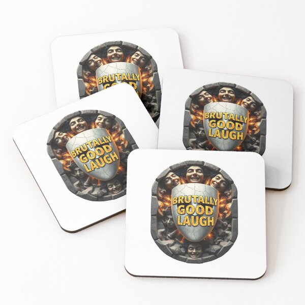 Item preview, Brutally Good Laugh – Golden Comedy Mask Emblem Sticker designed and sold by Imaginarium of Chaos falcon88 .