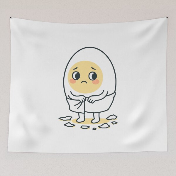 Item preview, Cute Boiled Egg Cartoon designed and sold by TrashNegativity.
