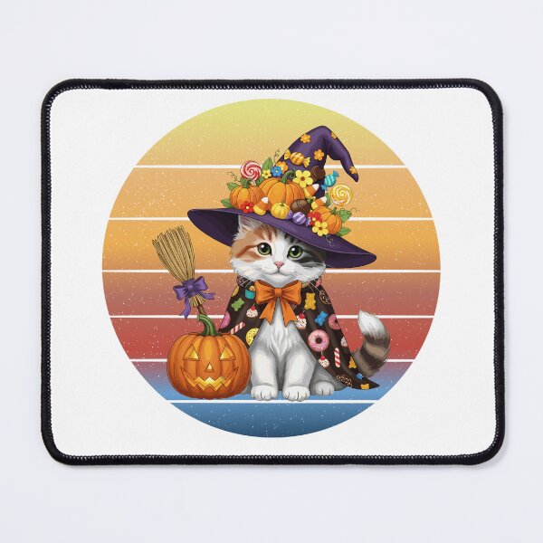 Item preview, Halloween Witch Cat – Cute Pumpkin Magic designed and sold by  Catpuccino.