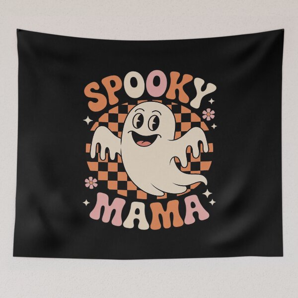 Item preview, Spooky Mama Halloween Mom Groovy Spooky Season Ghost  designed and sold by BeetleMalon.