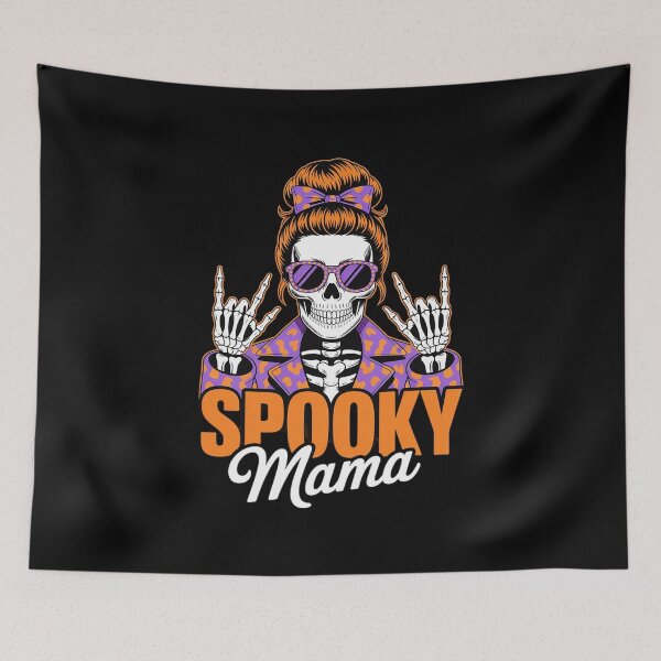 Item preview, Spooky Mama Rainbow For Halloween Skull  designed and sold by BeetleMalon.