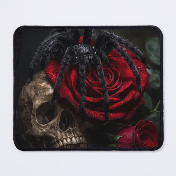 Item preview, Crimson Roses, Tarantula & Skull Gothic Halloween Dark Fantasy Art designed and sold by BloomingBeauty7.
