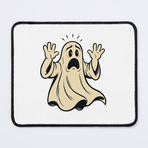 Item preview, Surprised Cartoon Ghost – Funny Halloween Design designed and sold by RuweisVibes.