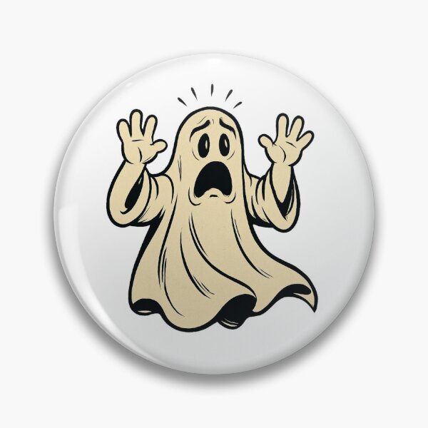 Item preview, Surprised Cartoon Ghost – Funny Halloween Design designed and sold by RuweisVibes.