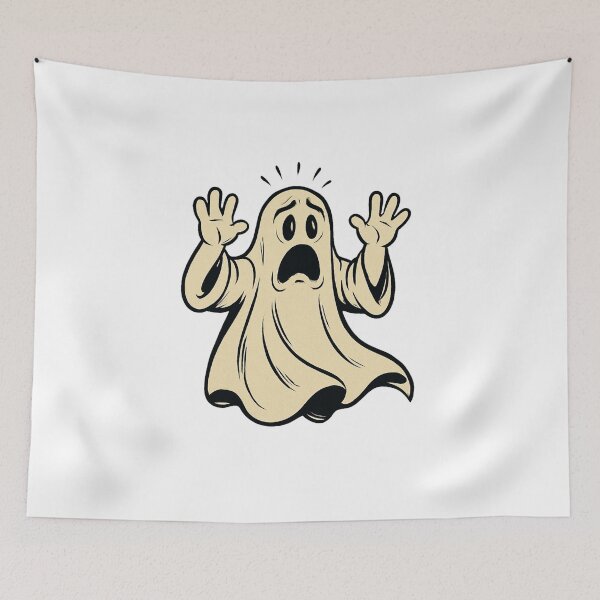 Item preview, Surprised Cartoon Ghost – Funny Halloween Design designed and sold by RuweisVibes.