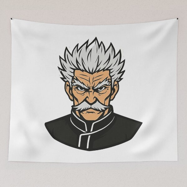 Item preview, Elder Hero Black and White Portrait designed and sold by MonikaCuro.
