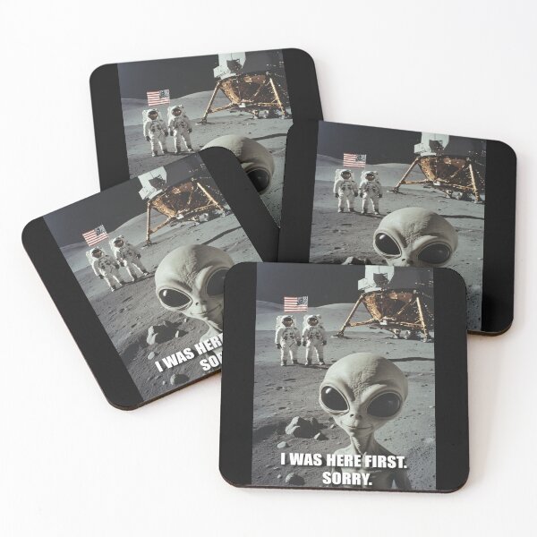 Item preview, I Was Here First. Sorry. (Moon Landing: True) designed and sold by AleksKos.