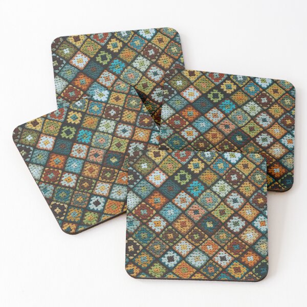 Item preview, Crochet Granny Square Pattern • Colorful Vintage Square Design  designed and sold by Amalzaki.