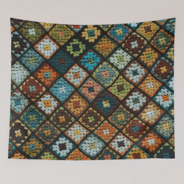 Item preview, Crochet Granny Square Pattern • Colorful Vintage Square Design  designed and sold by Amalzaki.