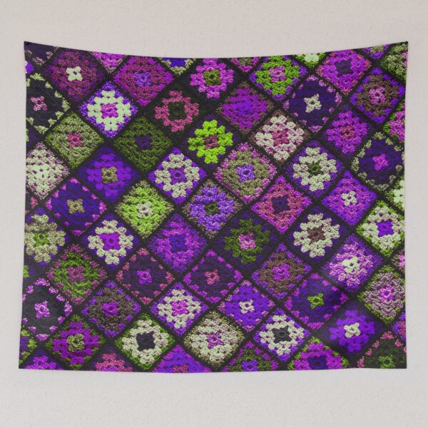 Item preview, Crochet Granny Square Pattern • Colorful Vintage Square Design  designed and sold by Amalzaki.