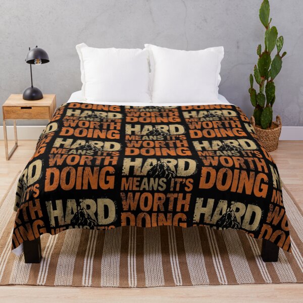 Item preview, Hard Means It’s Worth Doing – Motivational Mountain Design designed and sold by Design Delinquent.