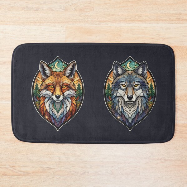 Item preview, Stained Glass Wolf - Guardian of the Forest| Sticker pack designed and sold by MerchYouSearch.