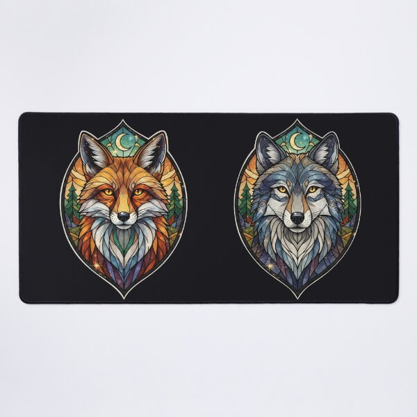 Item preview, Stained Glass Wolf - Guardian of the Forest| Sticker pack designed and sold by MerchYouSearch.