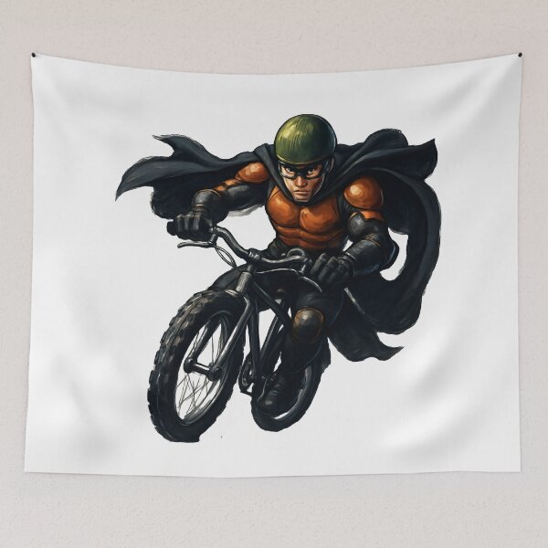 Item preview, Justice Crash Hero on Bike designed and sold by MonikaCuro.