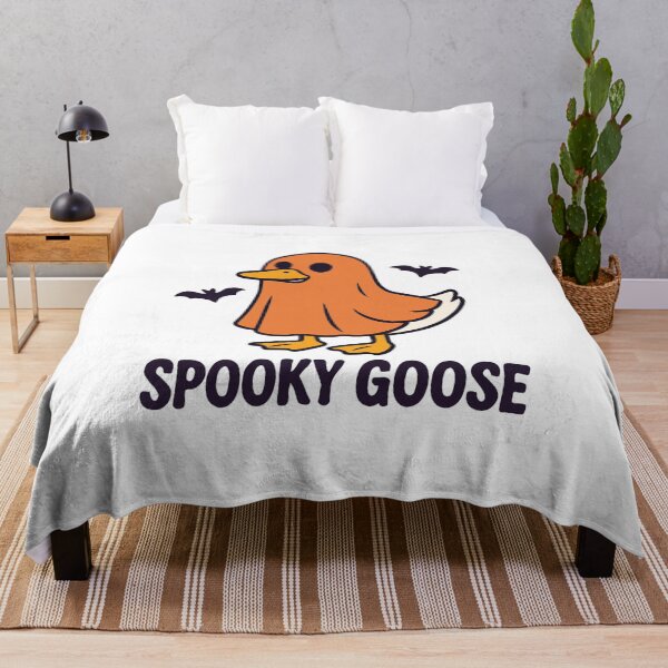Item preview, Funny Spooky Goose in Halloween Ghost Costume designed and sold by RuweisVibes.