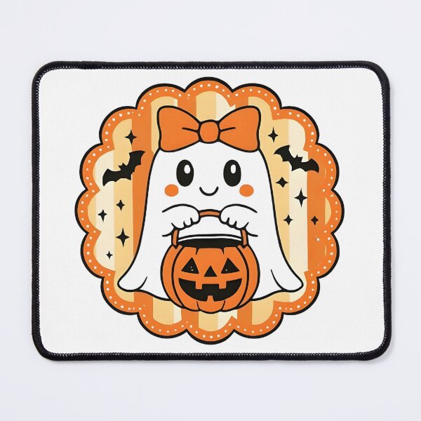 Item preview, Cute Trick or Treat Girl Ghost Kawaii Halloween Sticker designed and sold by FestivityFinds.