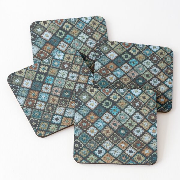 Item preview, Crochet Granny Square Pattern • Colorful Vintage Square Design designed and sold by Amalzaki.