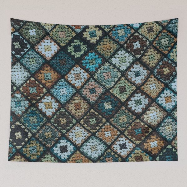 Item preview, Crochet Granny Square Pattern • Colorful Vintage Square Design designed and sold by Amalzaki.