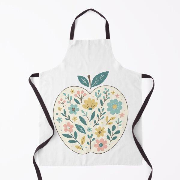 Item preview, Pastel Floral Apple Illustration with Leaves designed and sold by ArtfulWeave.