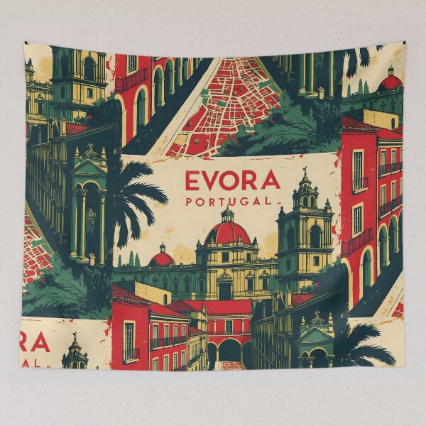Aperçu de l'œuvre Évora Portugal Années 1950 Vintage Voyage Tourisme créée et vendue par TravelersGems.