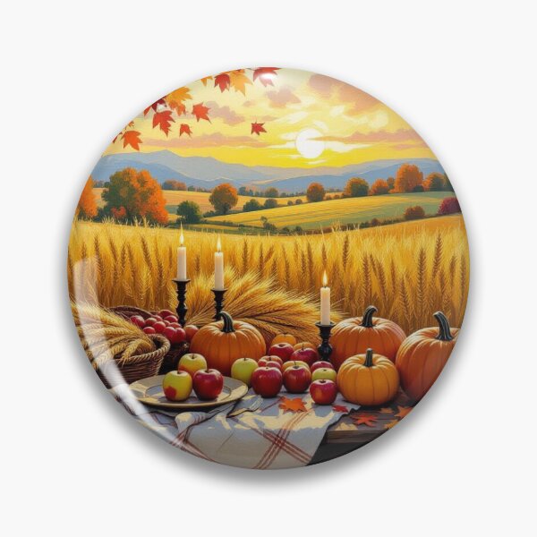 Item preview, Harvest Glow - Festively set table under a golden sky – Autumn abundance & tradition designed and sold by FotoworldEdel.