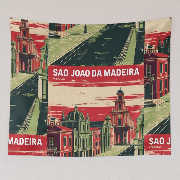 Item preview, Sao Joao Da Madeira Portugal 1950s Vintage Travel Tourism designed and sold by TravelersGems.