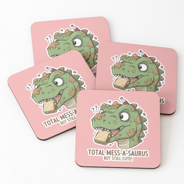 Item preview, Total Messasaurus But Still Cute Dinosaur Funny Eating T Rex Sandwich Sticker and Gift designed and sold by bvdesignart.