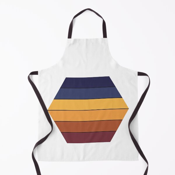 Item preview, Retro Hexagon Sunset with Warm Gradient Stripes designed and sold by ArtfulWeave.