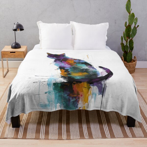 Item preview, Colorful Abstract Cat Silhouette designed and sold by caracatita75.