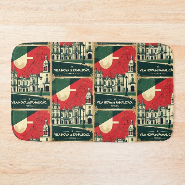 Item preview, Vila Nova de Famalicao Portugal 1950s Vintage Travel Tourism designed and sold by TravelersGems.