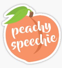 Peachy Speechie Sticker