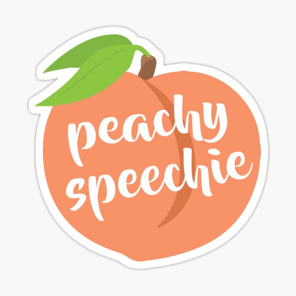 Peachy Speechie Sticker