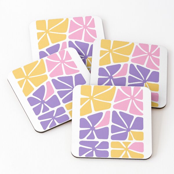 Item preview, Geometric Abstract Flowers in Pastel Colors designed and sold by ArtfulWeave.