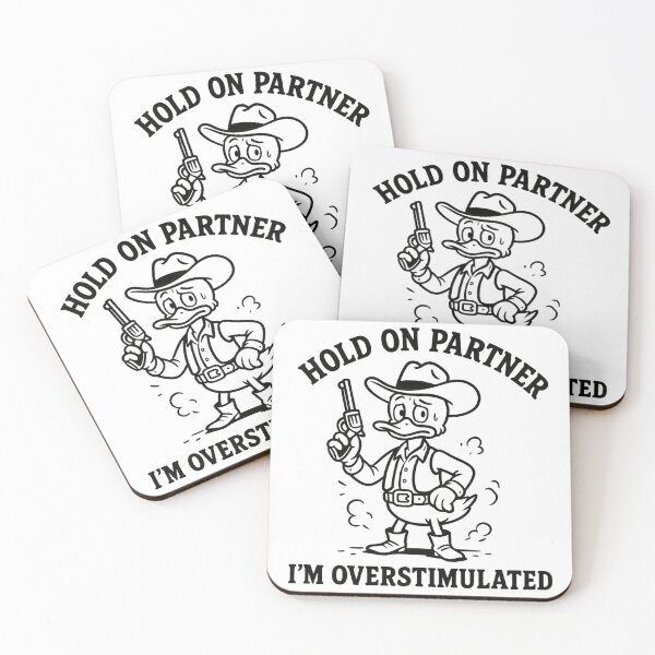 Item preview, Hold On Partner Im Overstimulated - Cowboy Goose designed and sold by Jaanussar.